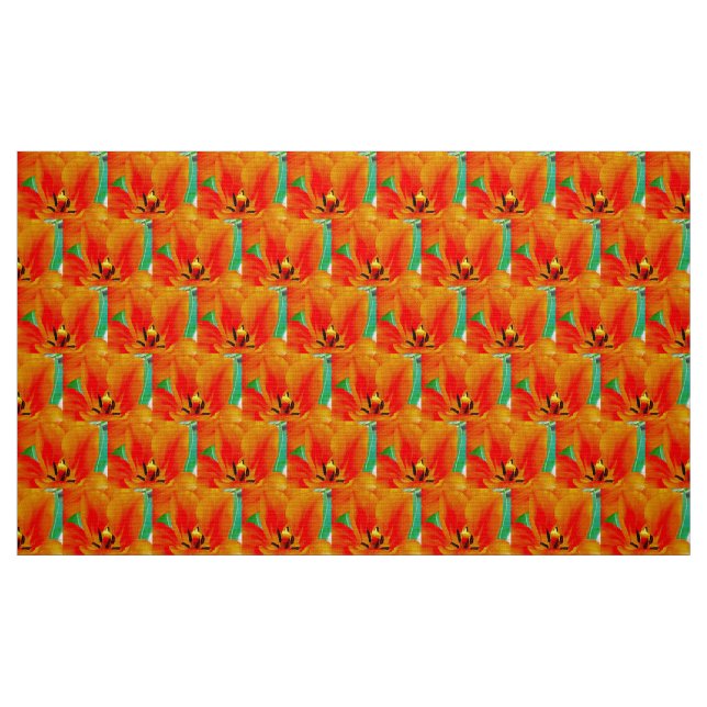 Orange Tulip Tyg (Fat Quarter)