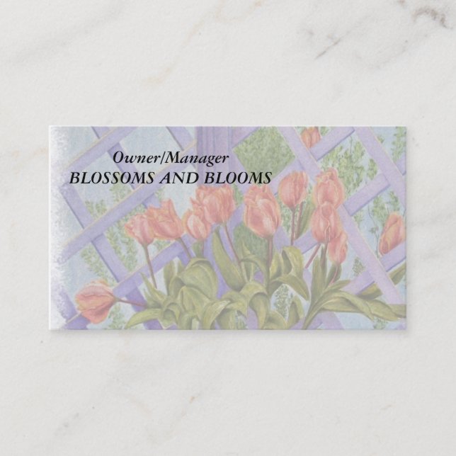 ORANGE TULIPS ANPASSADE AFFÄRSKORT VISITKORT (Framsida)