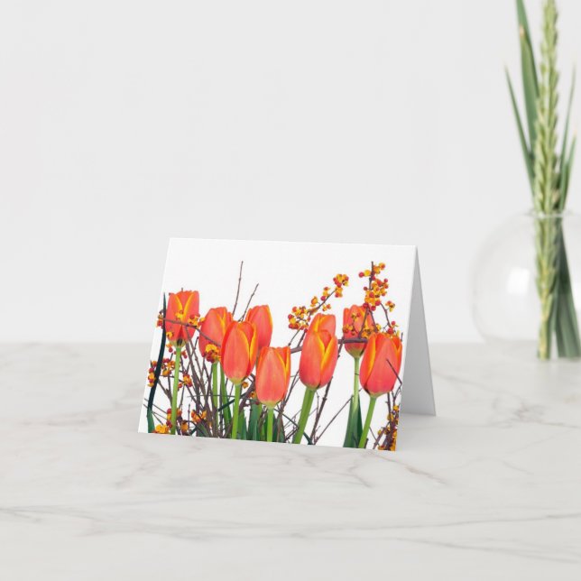 Orange Tulips-kort Kort (Framsida)