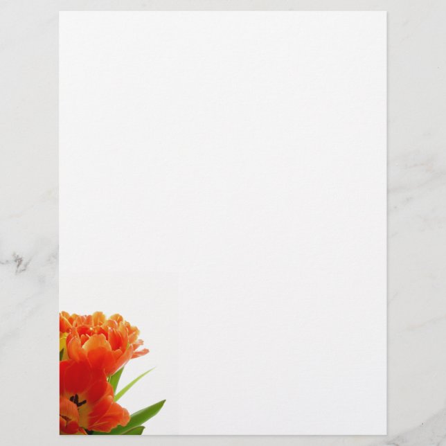Orange Tulips Letterhead (Framsida)