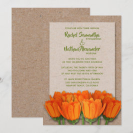 Orange Tulips on Kraft Wedding Investigations