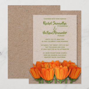 Orange Tulips on Kraft Wedding Investigations