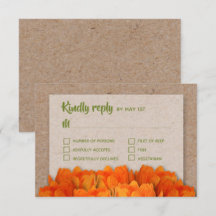 Orange Tulips på Kraft Bröllop OSA Cards