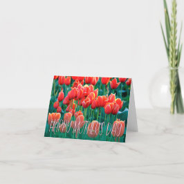 Orange Tulips Photo Lycklig Mors dag Card Tack Kort