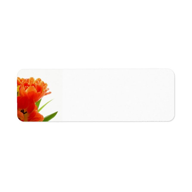 Orange Tulips Returetiketter Returadress Etikett (Framsidan)