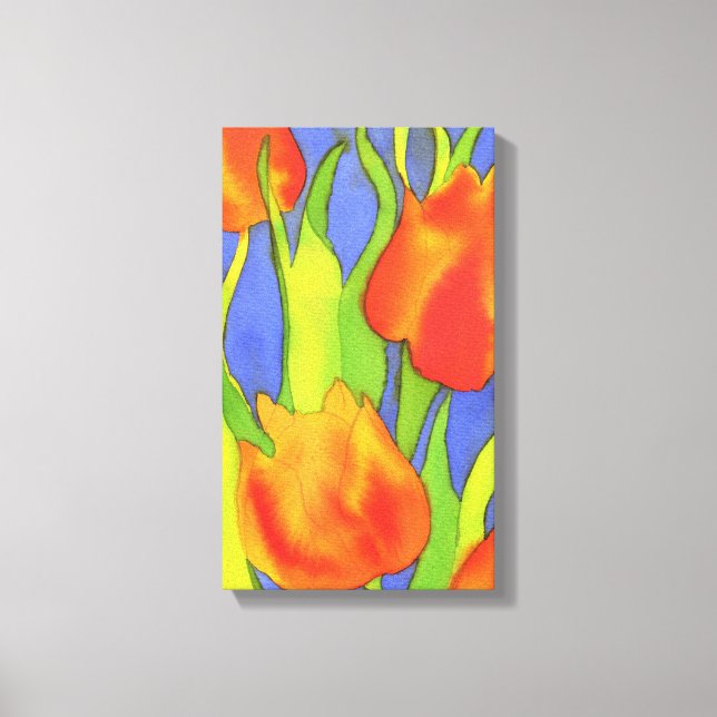 Orange Tulips Wrapped Canvas (Framsida)