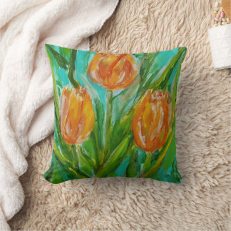 Orange Tulpaner Kudde