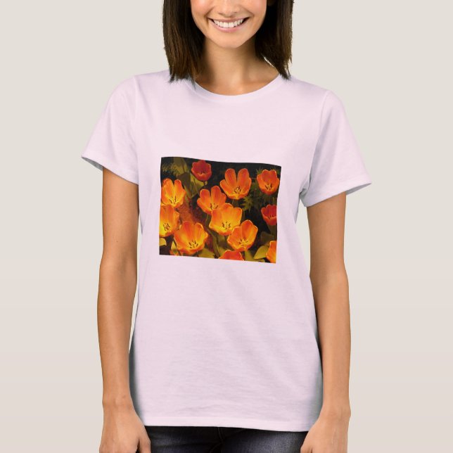 Orange Tulpaner T-shirt (Framsida)