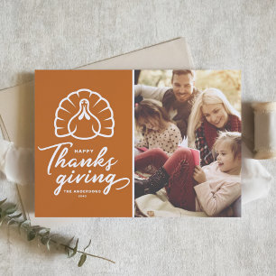 Orange Turkiet Happy thanksgiving Photo