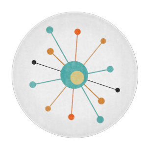 Orange Turkos atomage Starburst Mid Century