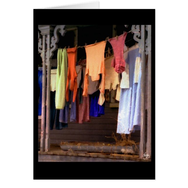 Orange Turtleneckar på ett Alton Line Card Hälsningskort (Framsidan)