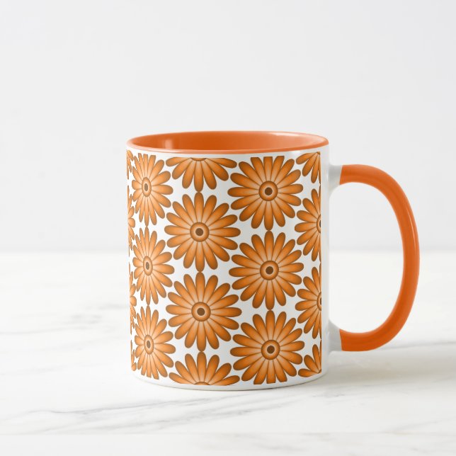 Orange tusenskönor i 70-talsstil mugg (Höger)