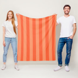 Orange tvåtonsränder fleecefilt