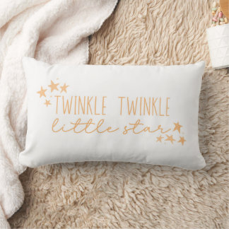 Orange "Twinkle Twinkle Little Star" Baby Nursery Lumbarkudde