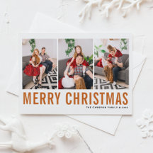 Orange Typography Photo Collage God jul