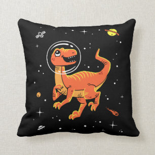 Orange Tyrannosaurus Dinos in Space Kudde