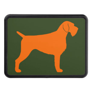 Orange Tysk Wirehsted Pointer Silhouette Dragkroksskydd