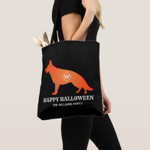 Orange Tyska Shepherd Happy halloween Family Namn Tygkasse