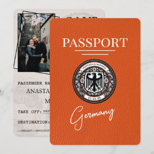 Orange Tyskland Passport-spara datum Spara Datumet