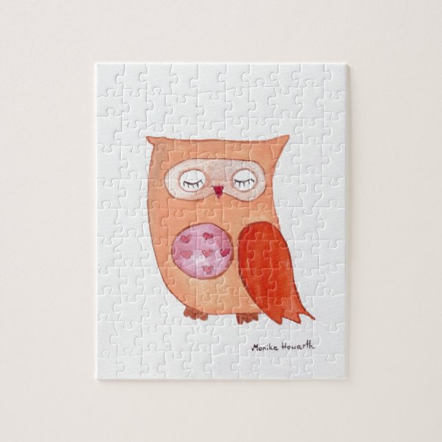 Orange uggla pussel (Vertikal)