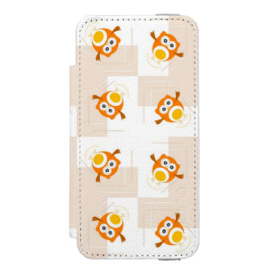 Orange ugglaillustrationmönster