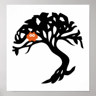 Orange Ugla Poster