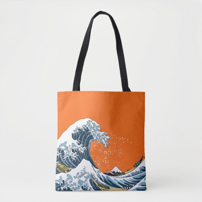 Orange Underbar Wave av Kanagawa Modern Pop Tygkasse (Framsida)