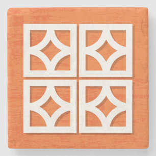 Orange Underlägg för Modern Breeze Blocks i mitten