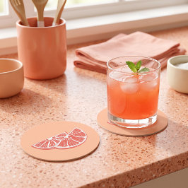Orange Underlägg Papper Rund