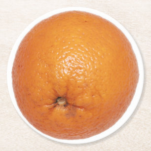 Orange Underlägg Papper Rund
