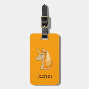 Orange Unicorn-resetagg Bagagebricka
