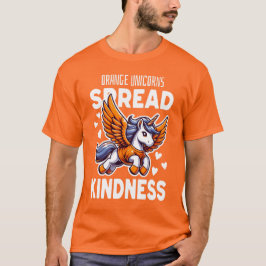 Orange Unicorn Spread Kindness T Shirt