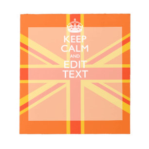 Orange Union Jack British Flagga Swag Anteckningsblock