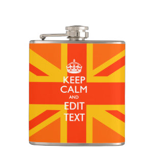 Orange Union Jack British Flagga Swag Fickplunta