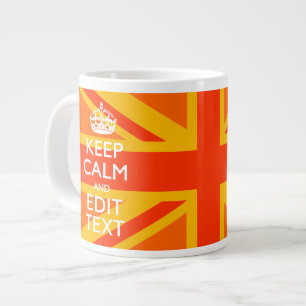 Orange Union Jack British Flagga Swag Jumbo Mugg