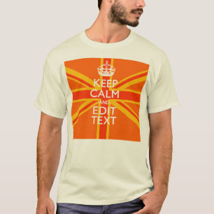 Orange Union Jack British Flagga Swag T Shirt