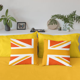 Orange Union Jack Halva Kudde