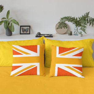 Orange Union Jack Halva Kudde