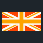 Orange Union Jack Poster<br><div class="desc">Kor mönster på unionens Jack i två skuggor av orange.</div>