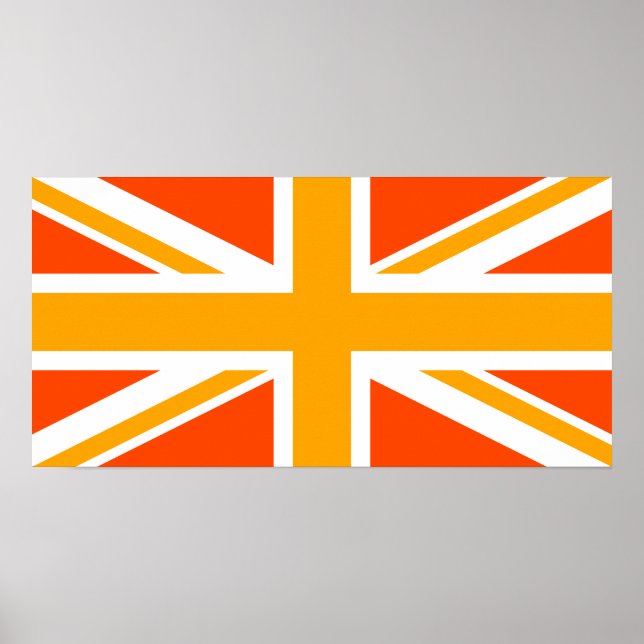 Orange Union Jack Poster (Framsidan)