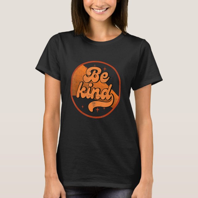 Orange Unity Day Anti-Bulling BE Retro Vinta T Shirt (Framsida)