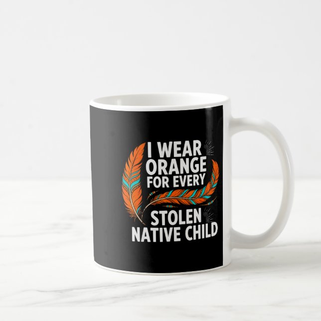 Orange Unity Day Every Child Native American Women Kaffemugg (Höger)