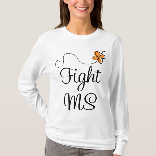 Orange utslagsplats för fjärilsslagsmålms t shirt (Framsida)