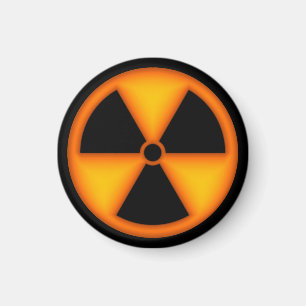 Orange utstrålningssymbol magnet