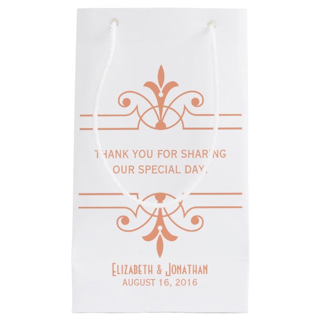 Orange v2 Finare Ornamental Gift Bag (Framsidan)