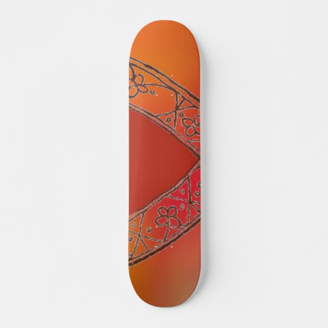 Orange V Skateboard (Framsida)