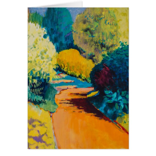 Orange väg hälsningskort (Framsidan)