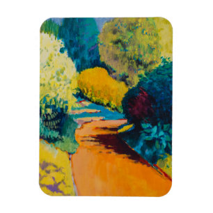 Orange väg magnet