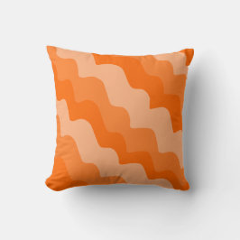 Orange vågigt havets vinkara övertoning kudde
