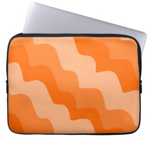 Orange vågigt havets vinkara övertoning laptop fodral